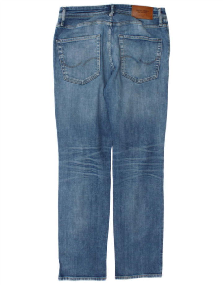 Jack & Jones Blugi Distressed drepte pentru bărbați W32 L32 Bumbac albastru