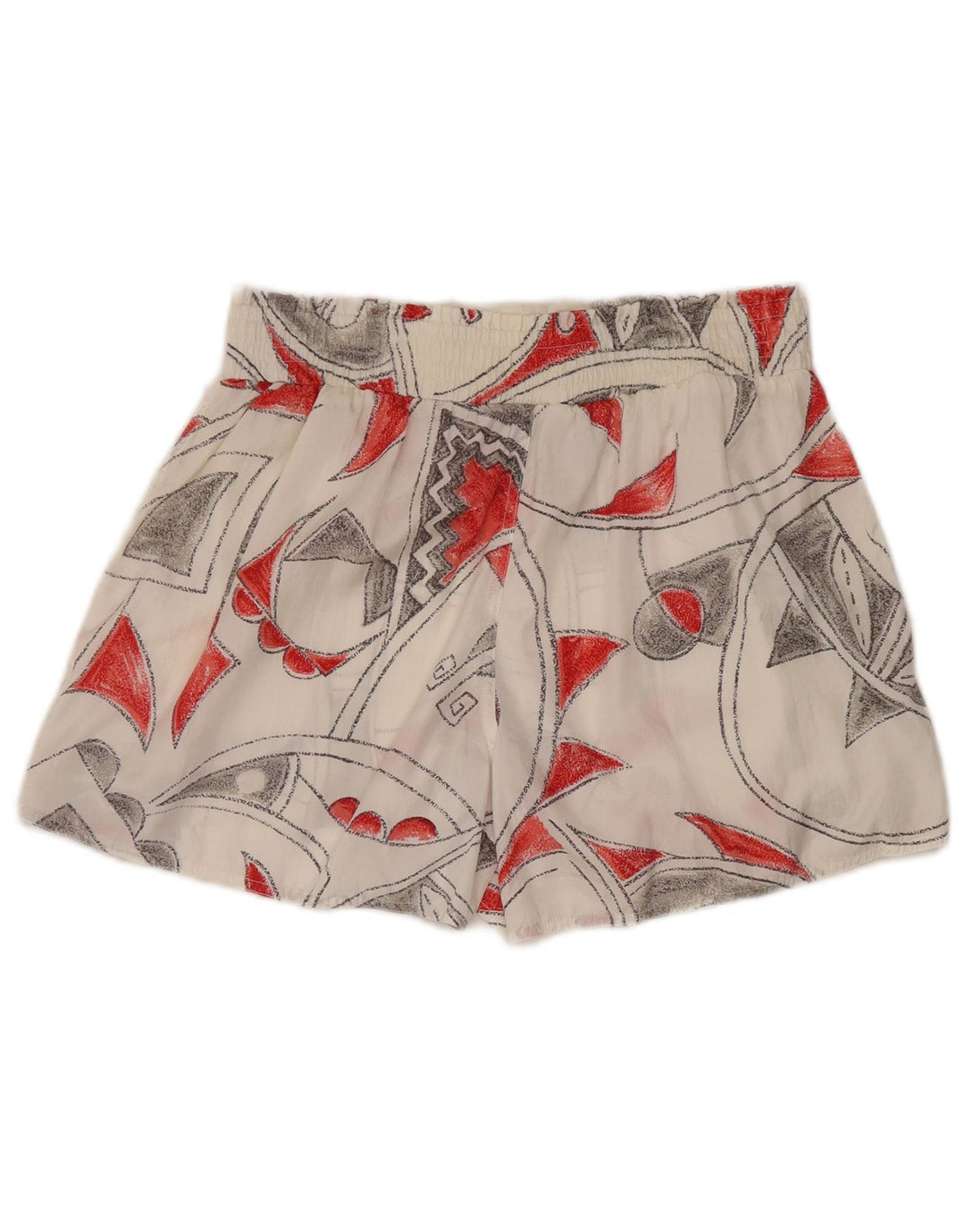 Pantaloni scurti de înot REEBOK pentru femei UK 10 Small White Geometric Nylon