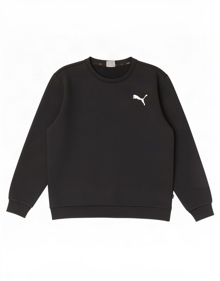 Pulover Puma pentru bărbați, bumbac mare, negru