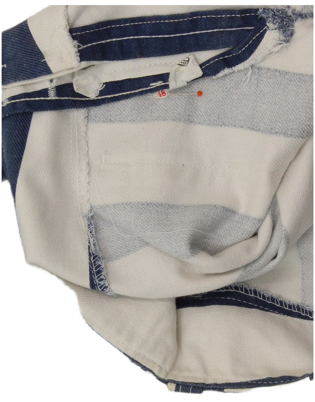 VINTAGE Pantaloni casual pentru femei cu talie înaltă IT 48 XL W34 L31 Albastru Retro