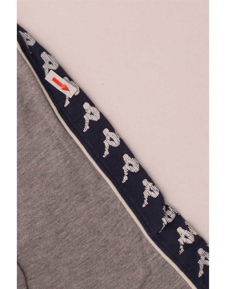 Pulover de hanorac grafic Kappa pentru femei UK 14 Medium Gri Colorblock