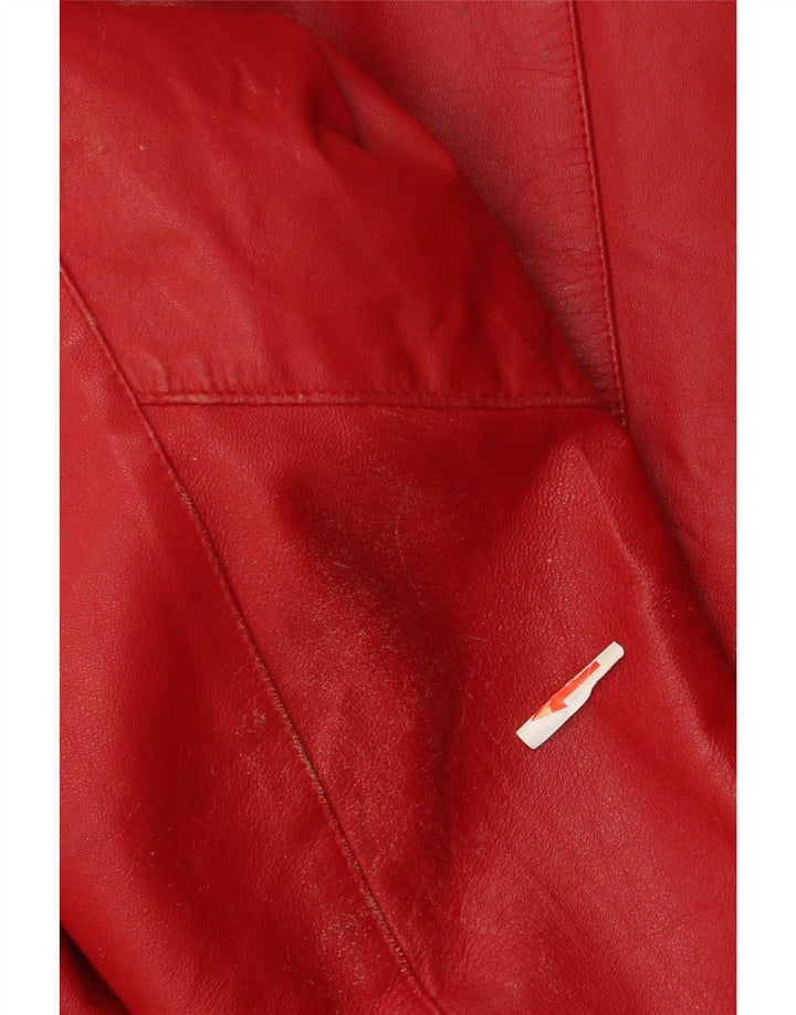 Jachetă de piele Yuppie Crop pentru femei EU 40 Medium Red