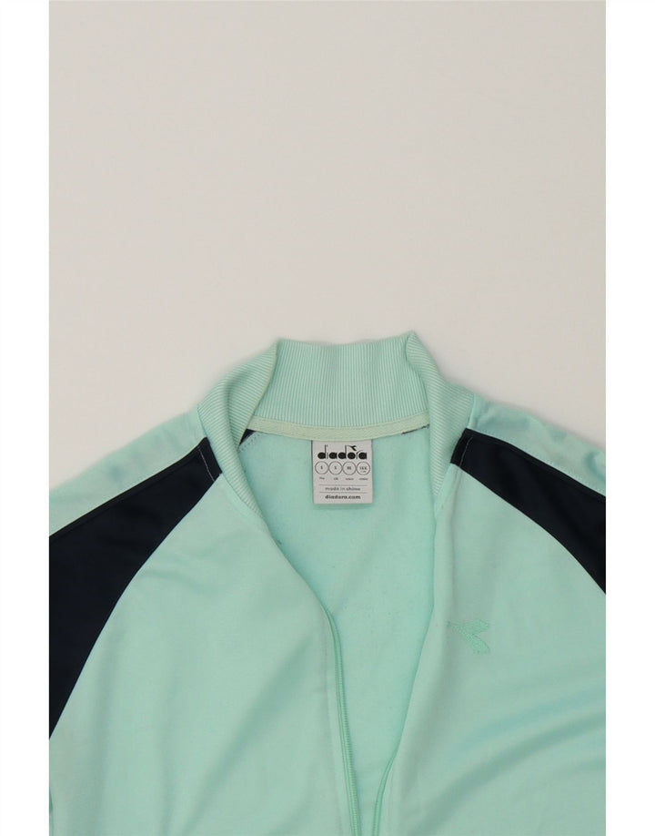 DIADORA Womens Tracksuit Top Jacket UK 10 Small Blue Colourblock Polyester Vintage Diadora and Second-Hand Diadora from Messina Hembry 