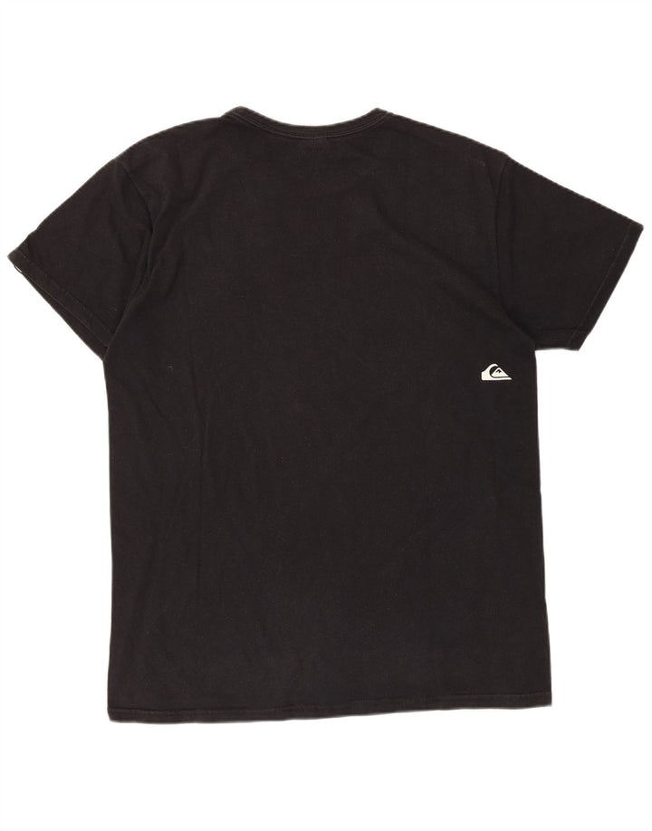 Tricou grafic Quiksilver pentru bărbați Top mediu din bumbac negru