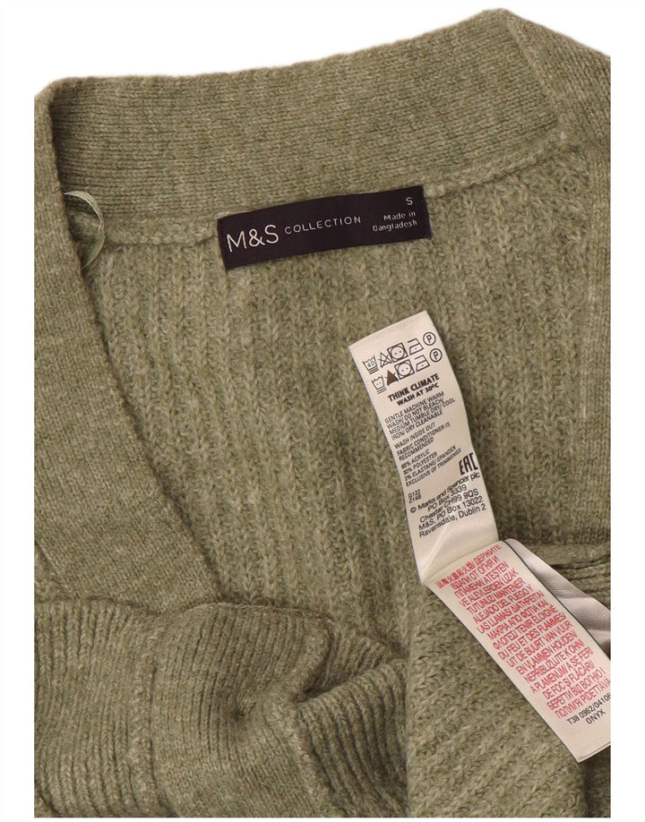 MARKS & SPENCER Pulover cardigan supradimensionat pentru femei UK 10 Small Green