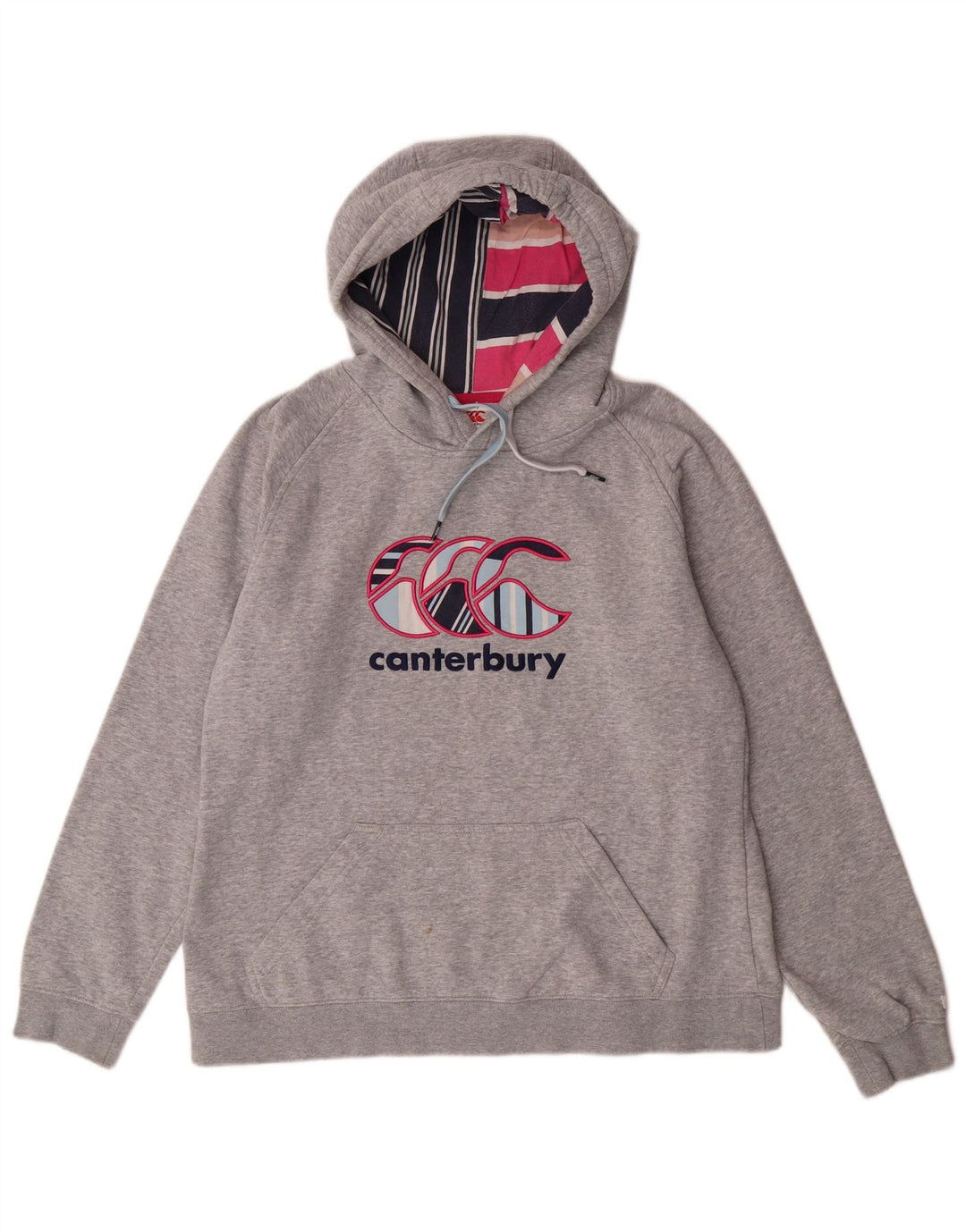 CANTERBURY Pulover cu glugă cu grafic pentru femei UK 14, mare, gri bumbac