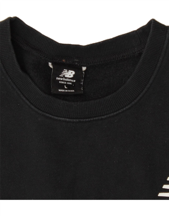 NEW BALANCE Womens Sweatshirt Jumper UK 16 Large Black Vintage New Balance and Second-Hand New Balance from Messina Hembry 