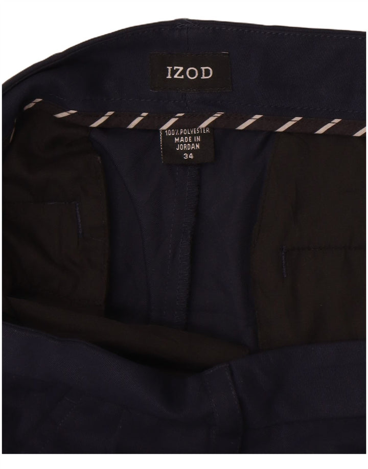 Pantaloni scurți chino pentru bărbați Izod W34 Poliester mari bleumarin