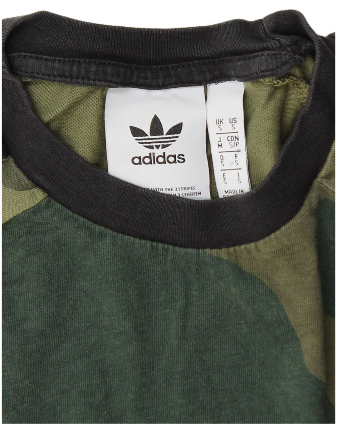 Tricou pentru bărbați ADIDAS Top mic din bumbac camuflaj kaki