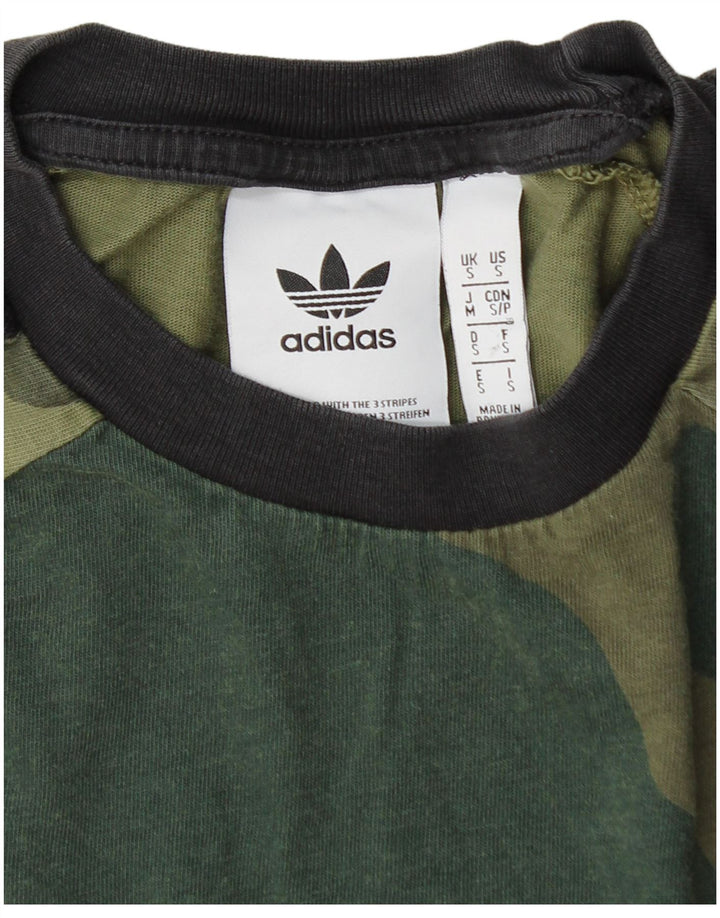 Tricou pentru bărbați ADIDAS Top mic din bumbac camuflaj kaki