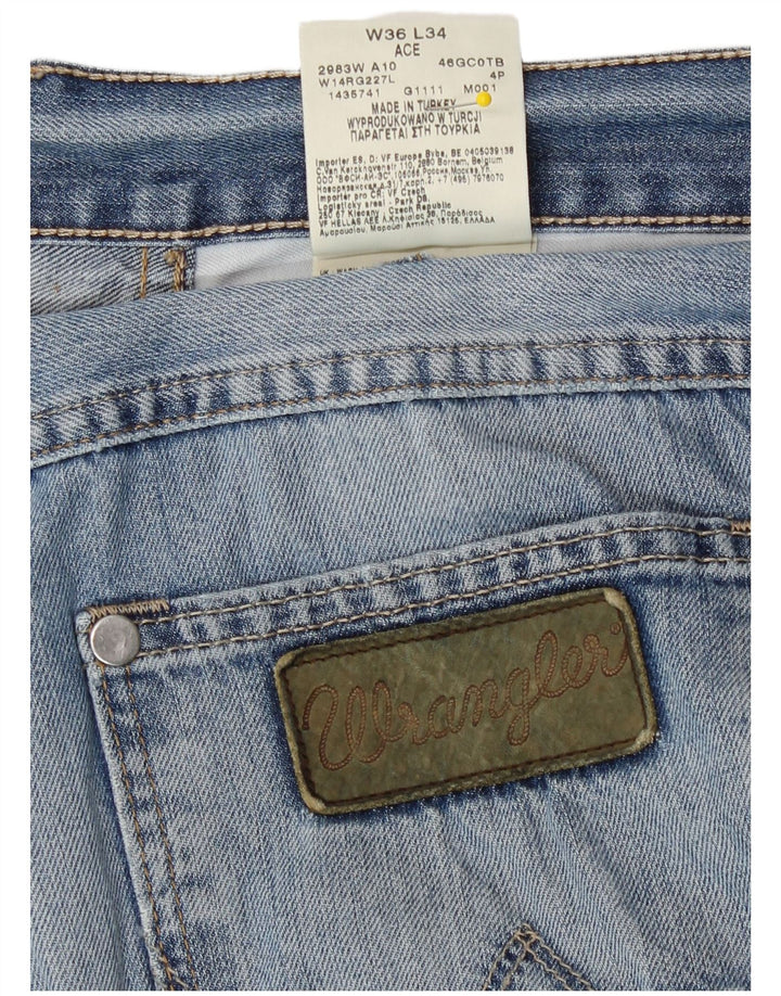Blugi drepti pentru bărbați Wrangler W36 L31 Bumbac albastru