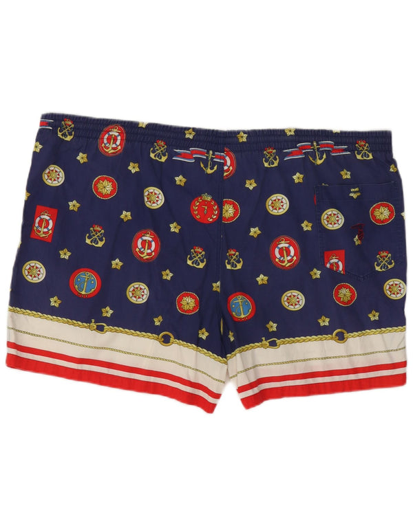 Trussardi Pantaloni scurți de înot grafic pentru bărbați IT 54 XL bumbac bleumarin