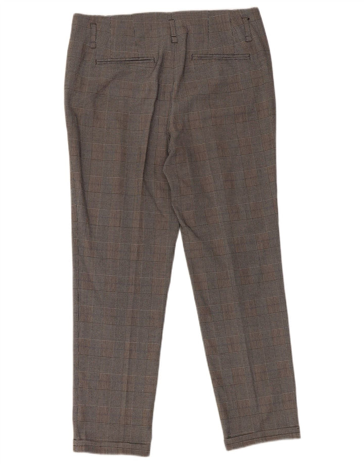Pantaloni tăiați pentru femei Zara, mici, L26 L25, gri Houndstooth
