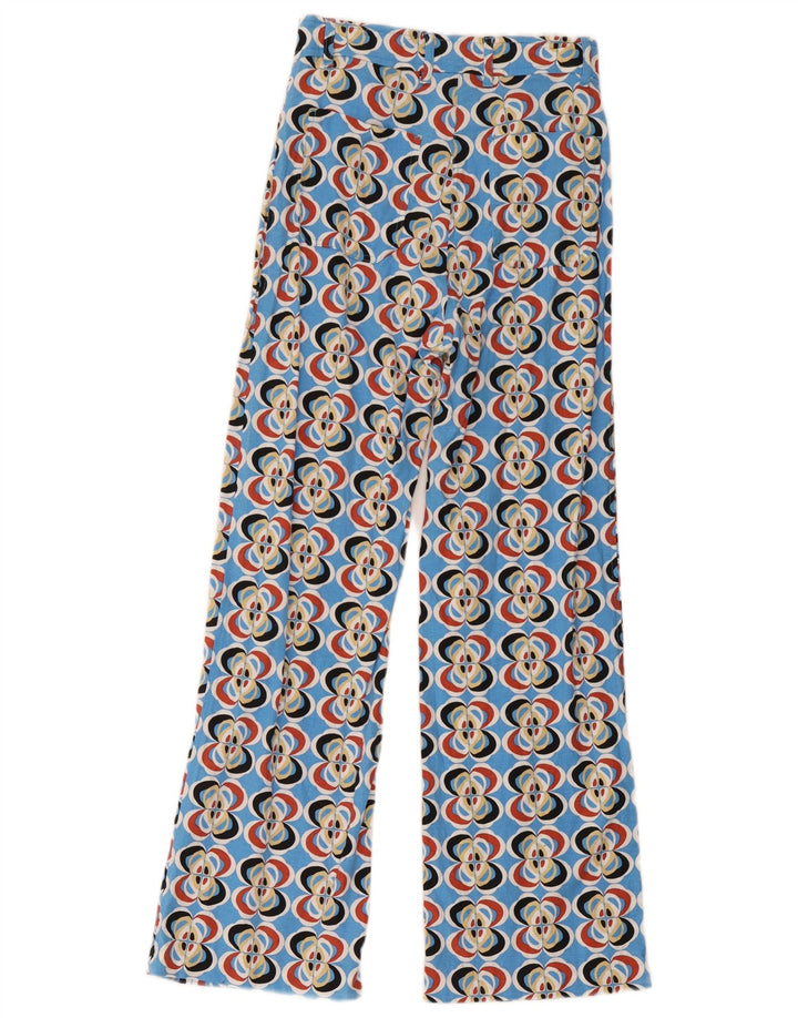 Pantaloni casual pentru femei Zara cu model abstract XS W24 L28 multicolori