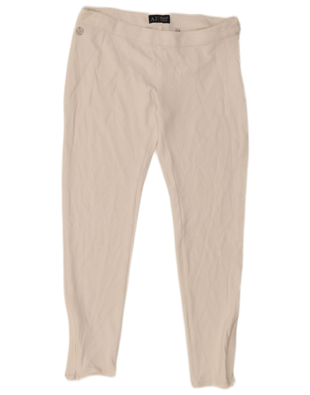 Pantaloni casual slim pentru femei Armani L30 L26 Viscoză albă