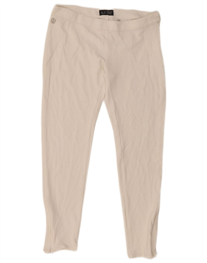 Pantaloni casual slim pentru femei Armani L30 L26 Viscoză albă