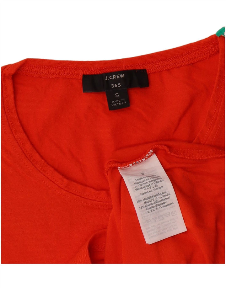 J. CREW Tricou 365 pentru femei Top UK 10 Small Orange Modal