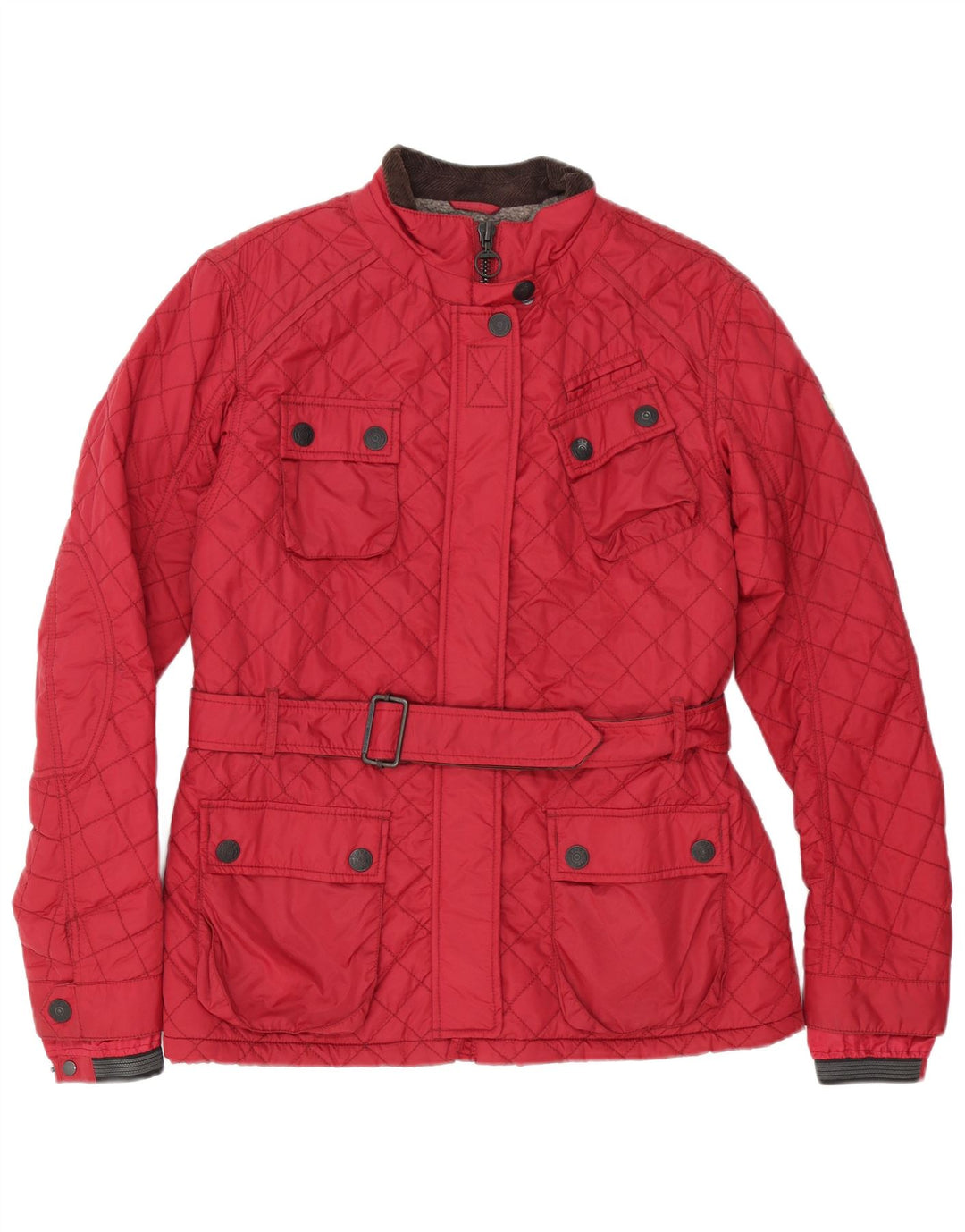 Jachetă matlasată Superdry pentru femei UK 18 XL, nailon roșu