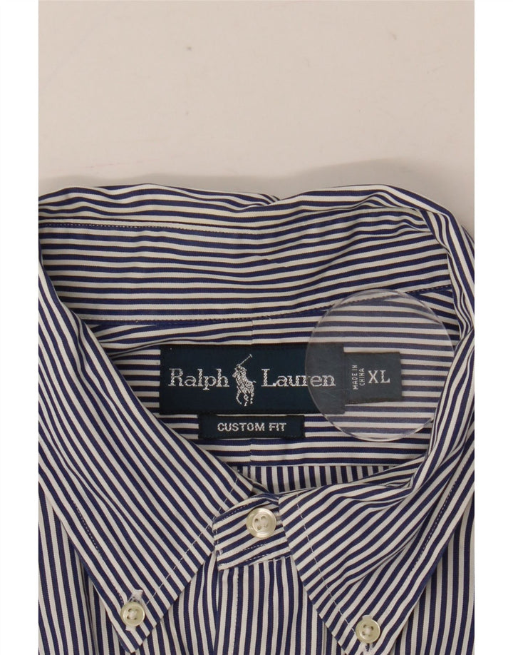 Cămașă personalizată pentru bărbați Ralph Lauren, XL, bleumarin, bumbac cu dungi