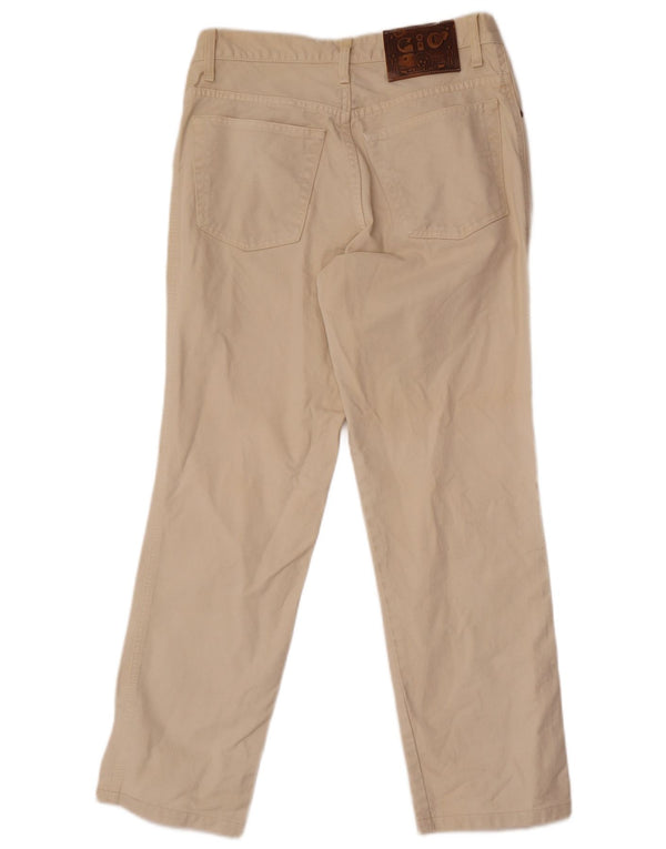 Pantaloni drepți casual pentru bărbați vintage IT 48 Medium W30 L29 Bej Bumbac