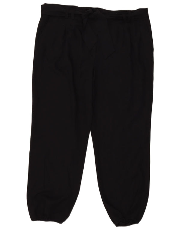 Pantaloni casual pentru femei cu talie înaltă Marks & Spencer UK 18 XL W38 L28 bleumarin