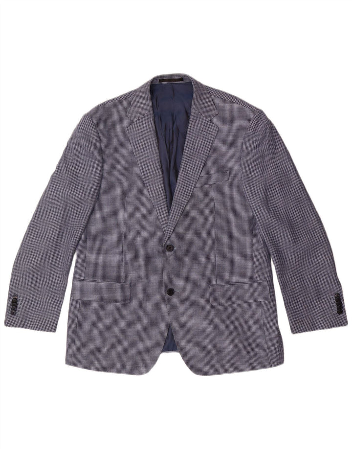 Marks & Spencer jachetă pentru bărbați scurtă pentru bărbați UK 42 mare, albastru Houndstooth