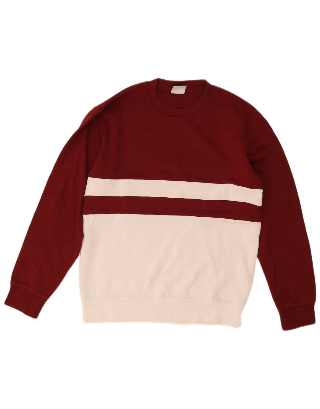 Pulover pentru bărbați Zara Pulover Medium Burgundy Colorblock Bumbac