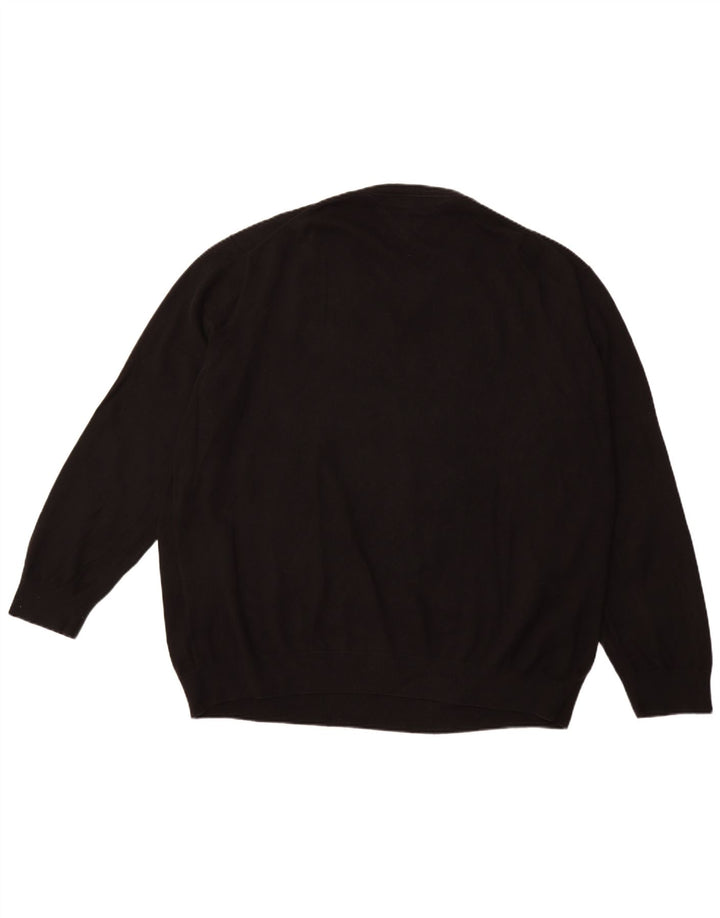 TOMMY HILFIGER Pulover cu decolteu în V pentru bărbați, bumbac negru 4XL