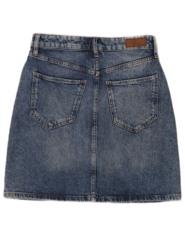 Fusta mini denim pentru femei Fat Face UK 6 XS W26 Bumbac albastru