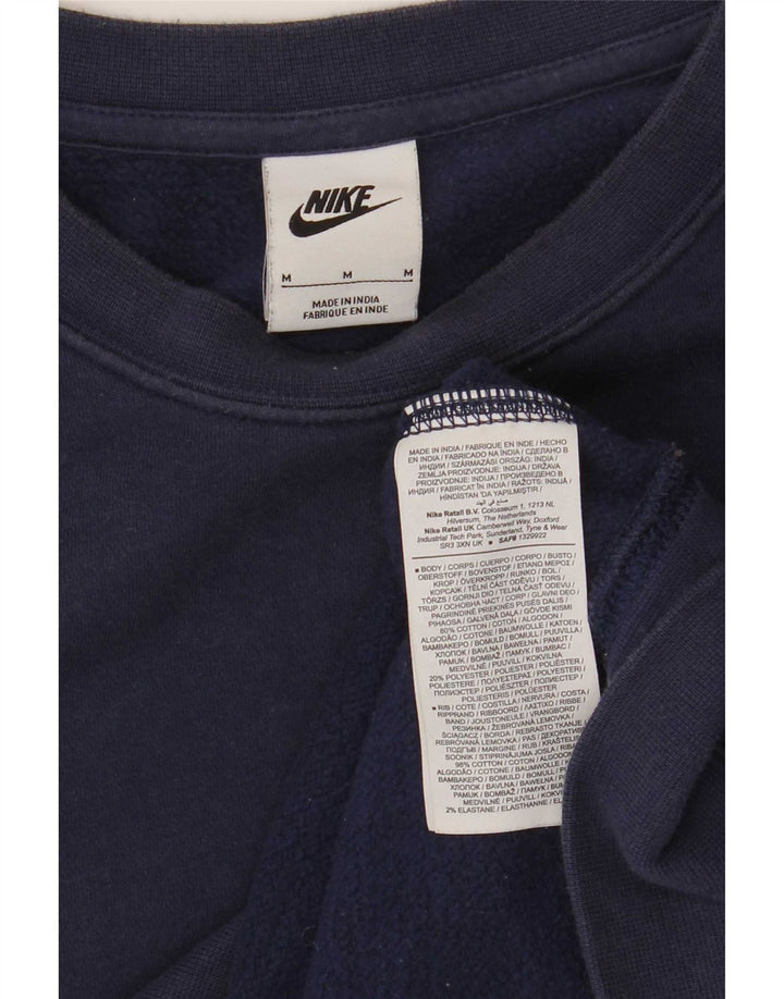 Hanorac grafic pentru bărbați Nike Pulover mediu din bumbac bleumarin