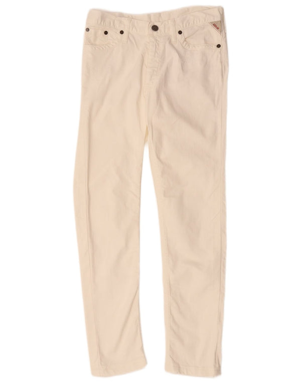 Blugi Replay Fete Slim 13-14 Ani L28 L27 Bumbac Alb