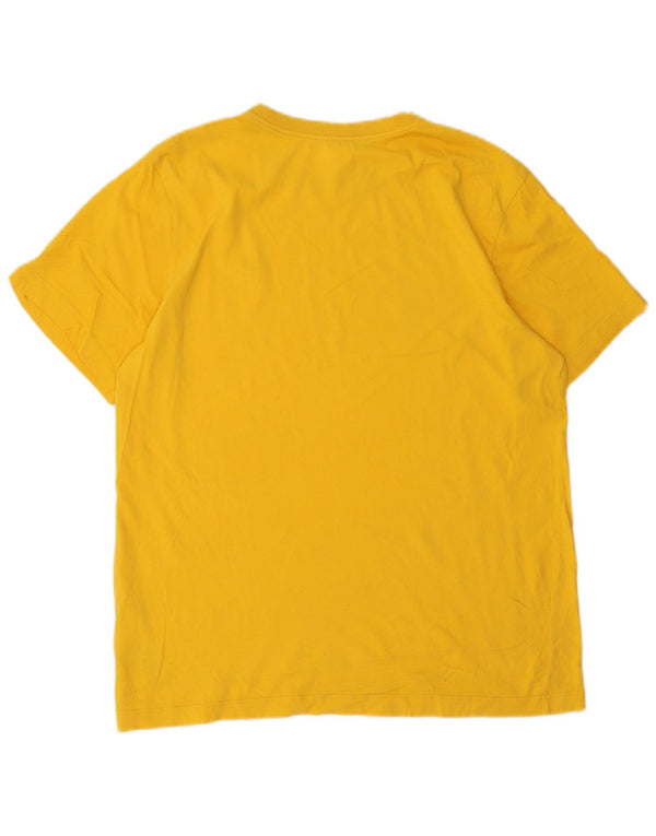 Nike Mens T-Shirt Top Medium Yellow Cotton