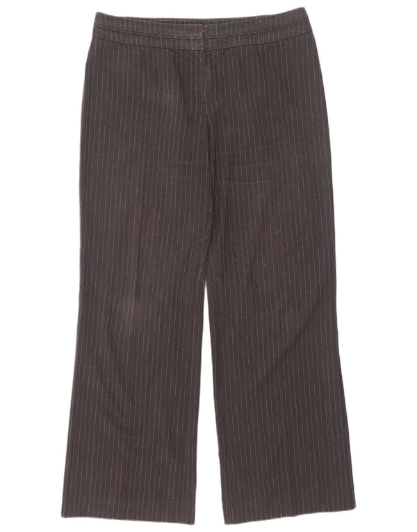 Pantaloni casual pentru femei Marks & Spencer UK 14 Large W32 L30 Gri Pinstripe