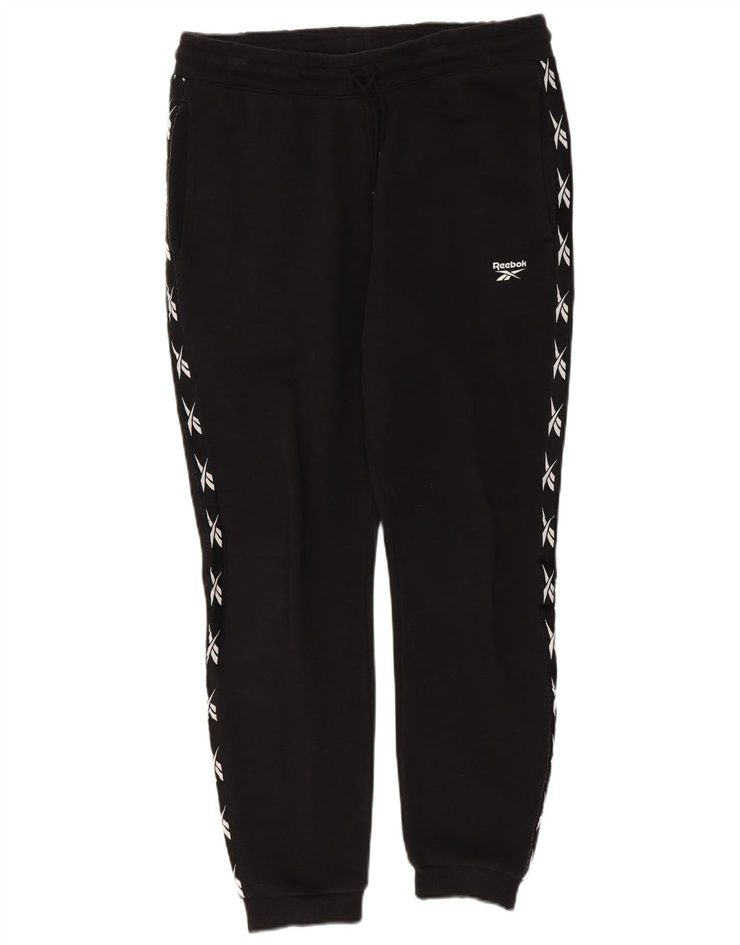 Pantaloni de trening grafic Reebok pentru bărbați Joggeri, bumbac mediu negru