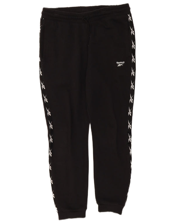 Pantaloni de trening grafic Reebok pentru bărbați Joggeri, bumbac mediu negru