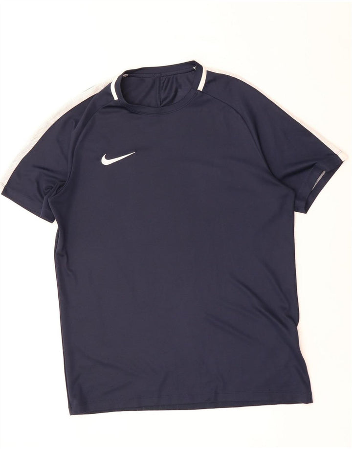 Tricou pentru bărbați NIKE Dri Fit Top mare, albastru bleumarin, poliester color bloc