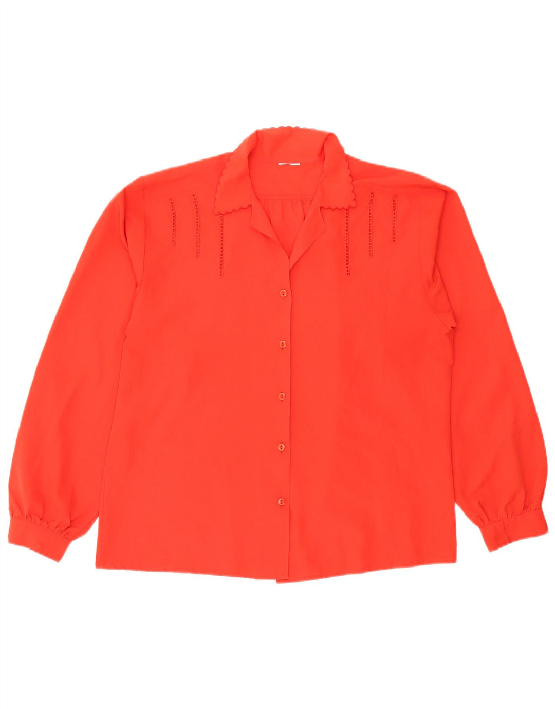 Bluză de cămașă vintage pentru femei UK 16 Large Red