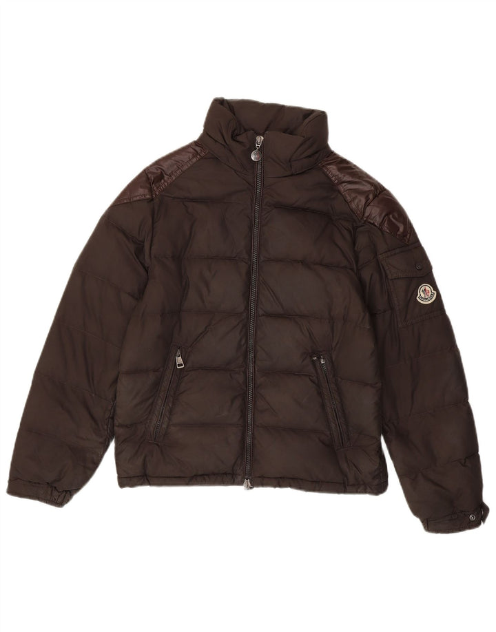 Jachetă căptușită pentru băieți Moncler 11-12 ani, maro, poliester
