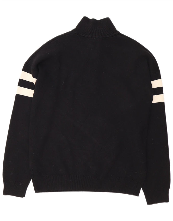 Pulover pentru bărbați French Connection, cu fermoar, cu gât, colorat mic, negru