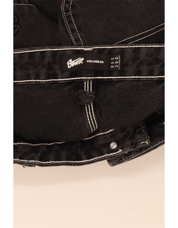 Pull & Bear Pantaloni scurți STWD Cargo Denim pentru bărbați EU 36 Small W29 Bumbac negru