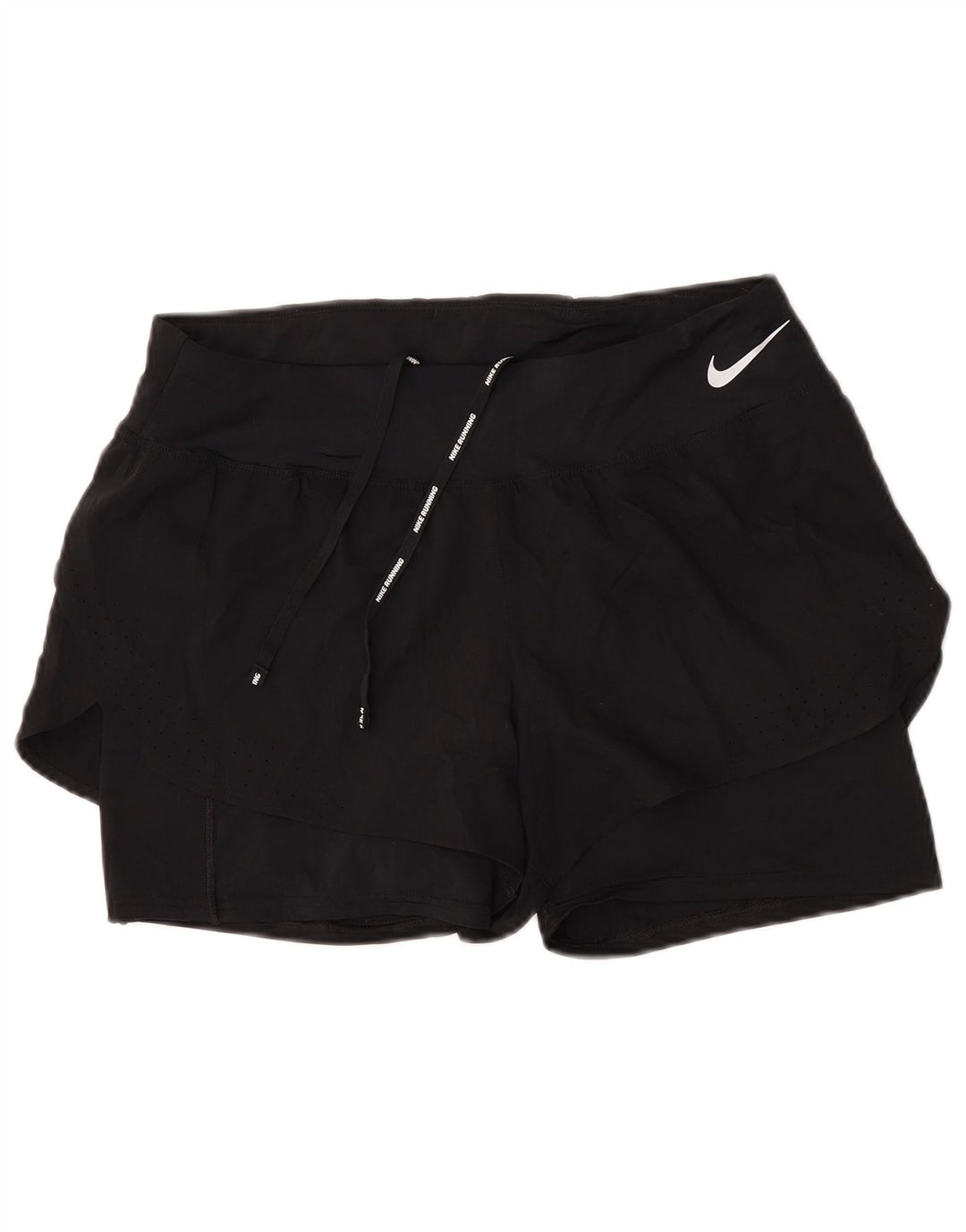 Pantaloni scurți sport Nike Dri Fit pentru femei UK 14, mari, negru, poliester