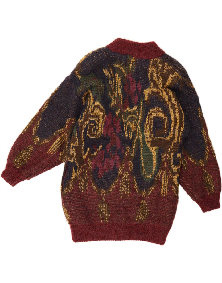 INCOGNITO Pulover cardigan pentru femei IT 40/42 Medium Burgundy Colorblock