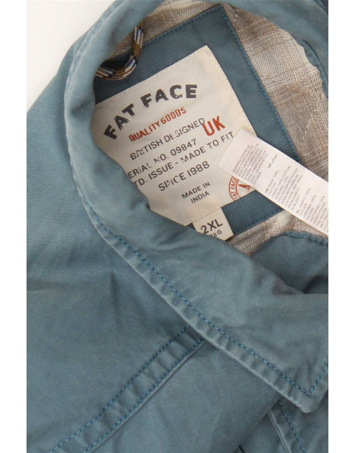 Cămașă pentru bărbați Fat Face Lumberjack 2XL, bumbac albastru