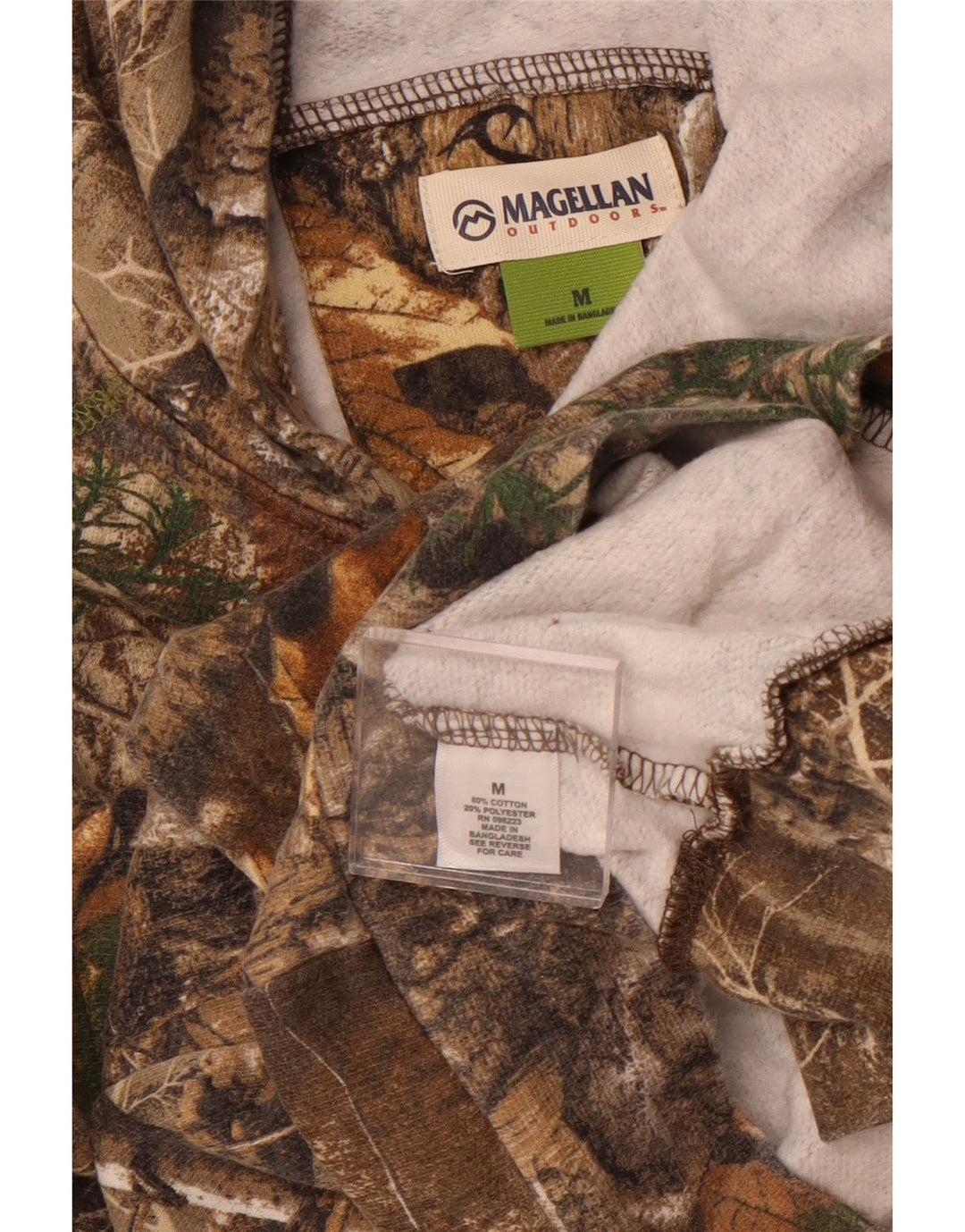 Pulover cu glugă MAGELLAN pentru băieți 11-12 ani Camuflaj maro mediu