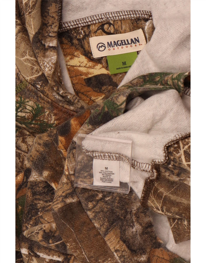 Pulover cu glugă MAGELLAN pentru băieți 11-12 ani Camuflaj maro mediu