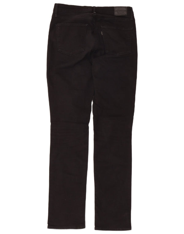 Blugi drepti cu talie înaltă pentru femei LEVI'S 724 W31 L31 bumbac negru