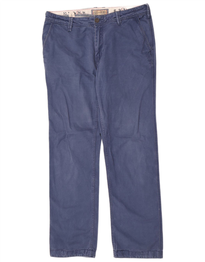 Pantaloni chino obișnuiți pentru bărbați Fat Face, mari L36 L33, bumbac albastru