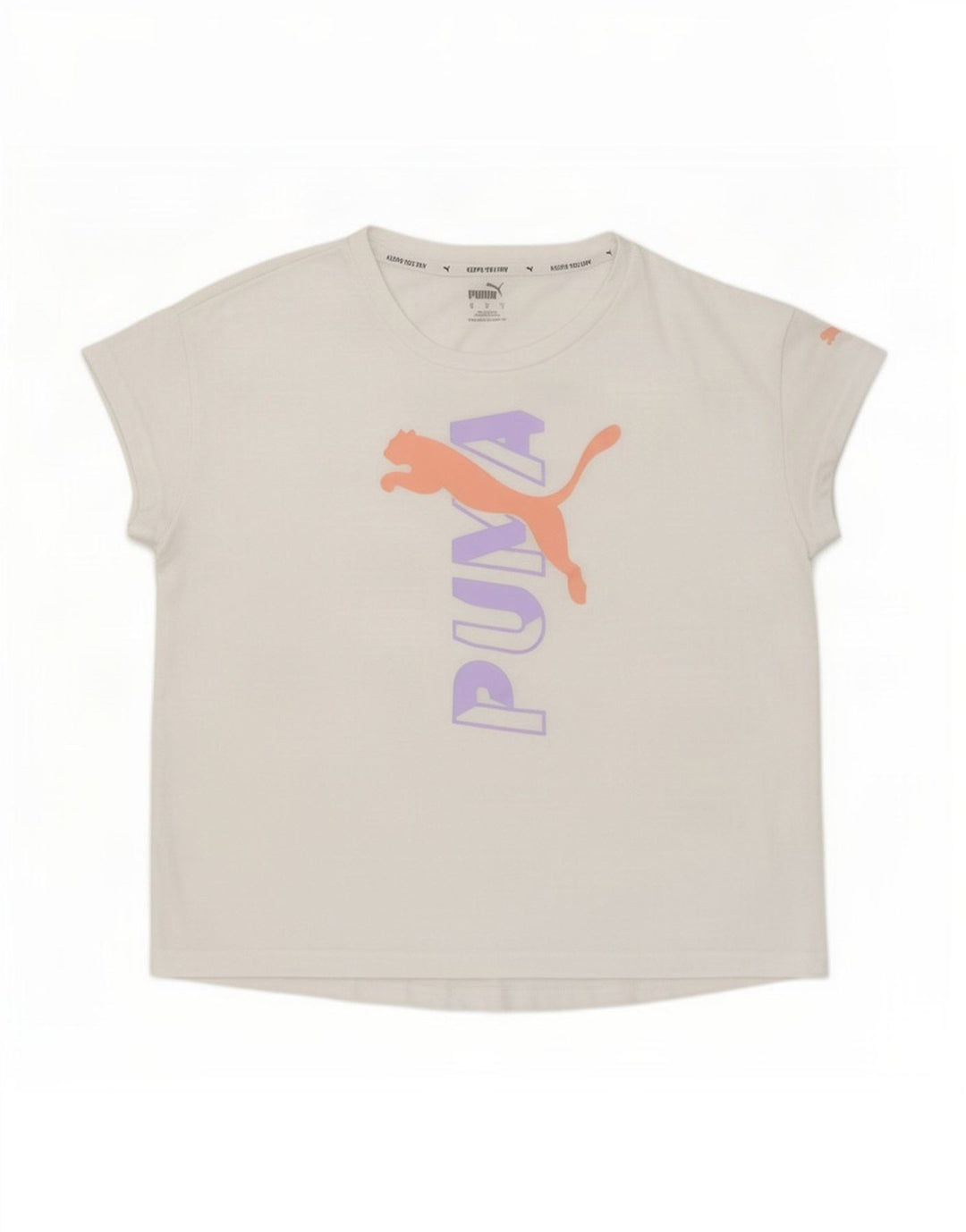 Tricou grafic supradimensionat Puma pentru femei Top UK 10 Small Poliester alb