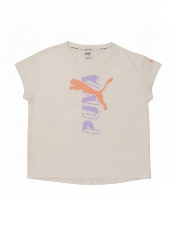 Tricou grafic supradimensionat Puma pentru femei Top UK 10 Small Poliester alb