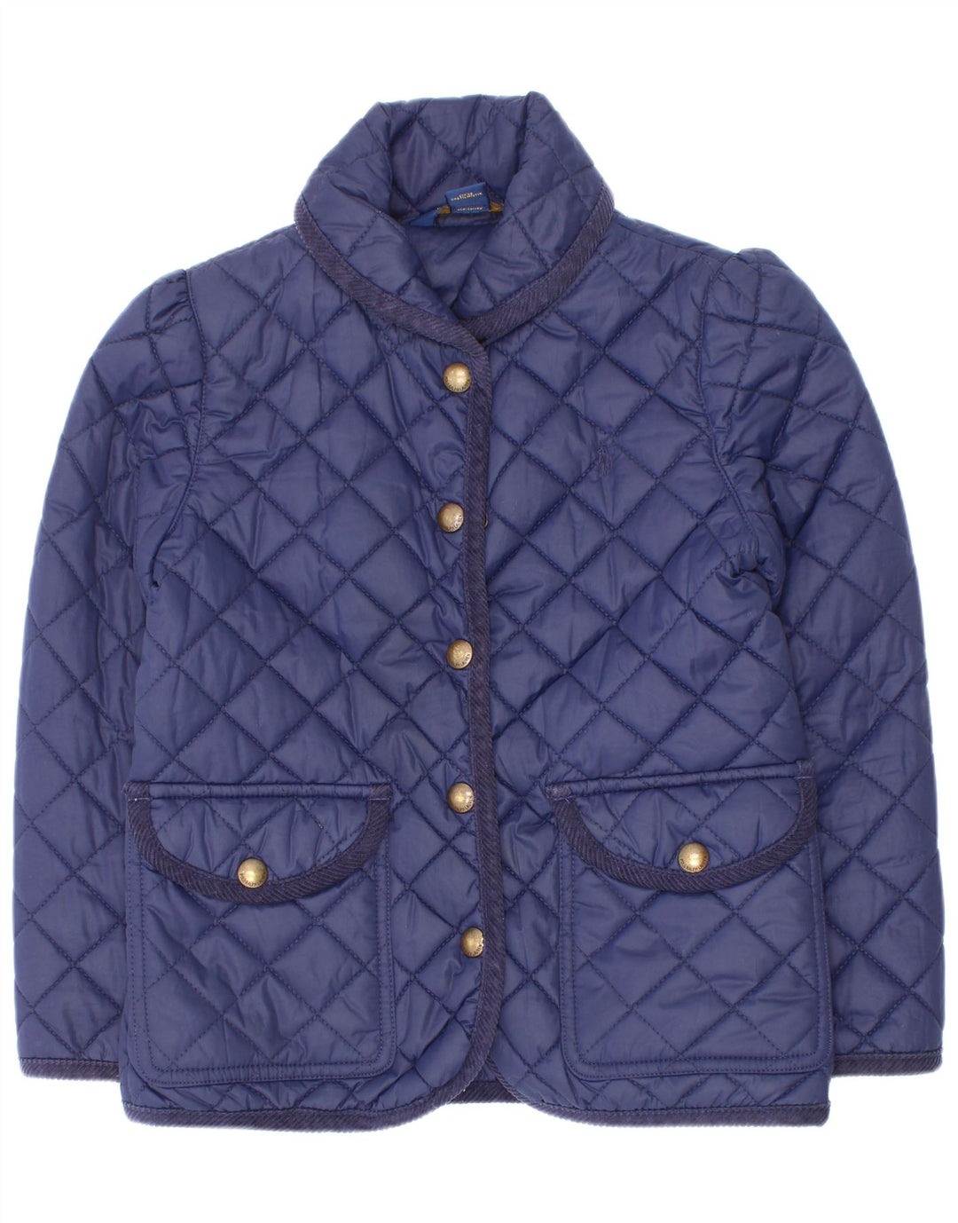 Jachetă matlasată Polo Ralph Lauren pentru fete 5-6 ani poliester bleumarin